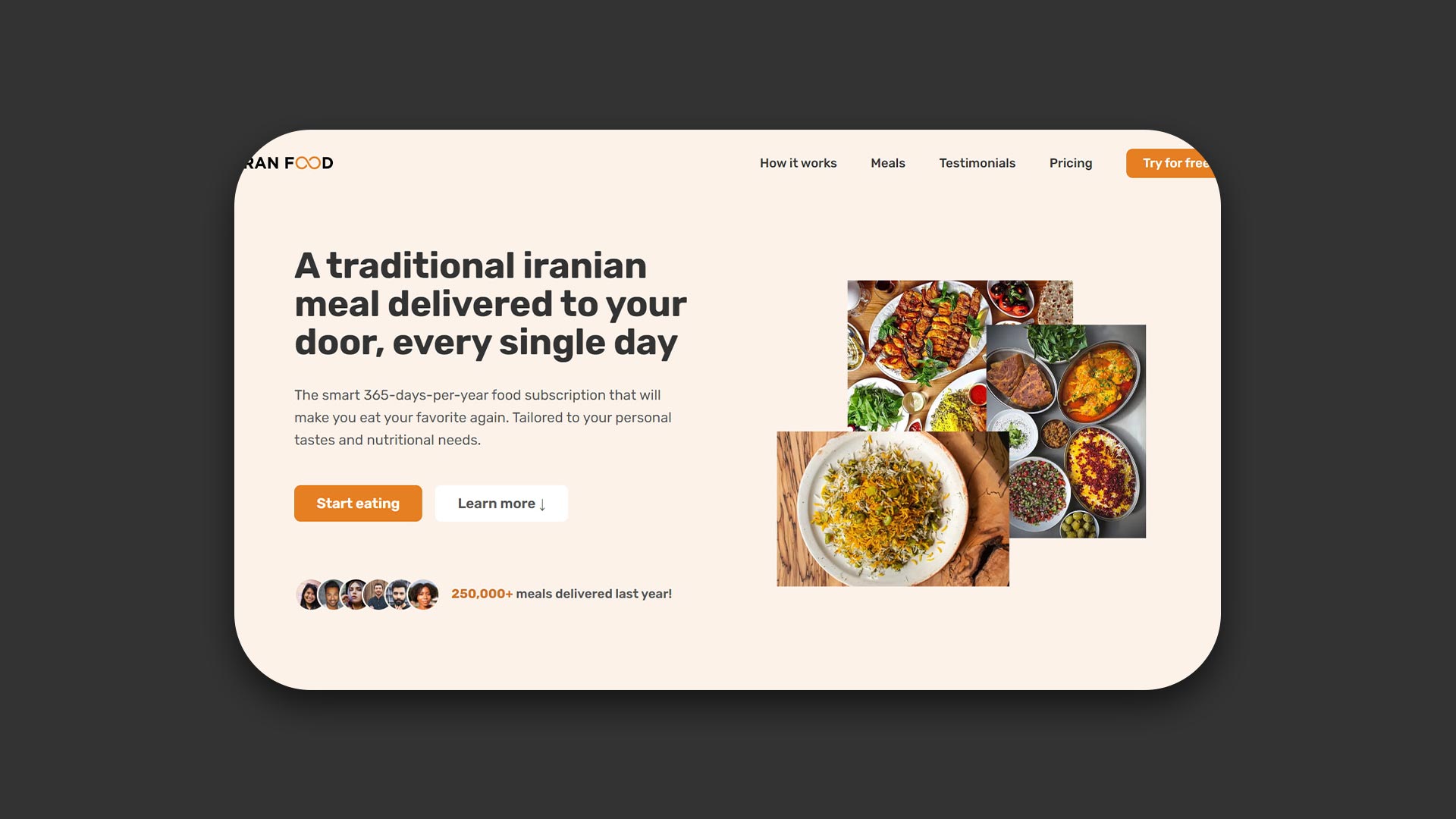 Iranfood website thumbnail